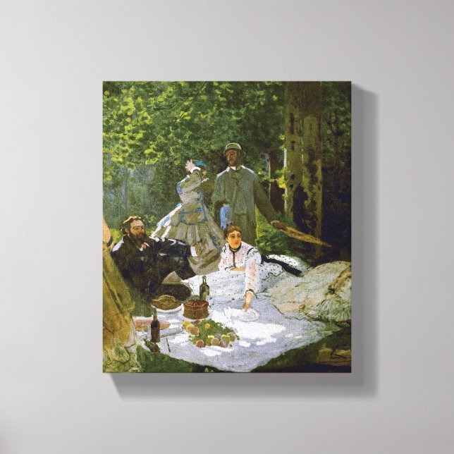 Lienzo Claude Monet – Déjeuner sur l'herbe – 1866 (Anverso)