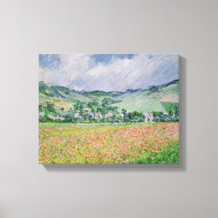 Lienzo Claude Monet El campo de la amapola cerca de Giv