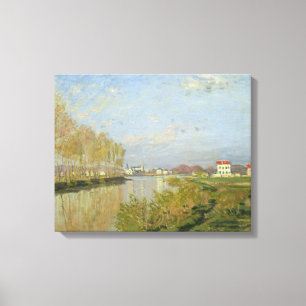 Lienzo Claude Monet el el Sena en Argenteuil, 1873