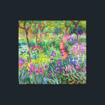 Lienzo Claude Monet: El jardín de Iris en Giverny<br><div class="desc">Una colorida impresión clásica de tela con iris garden en Giverny,  pintada por el pintor impresionista francés Claude Monet.</div>