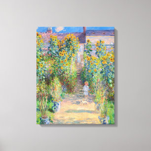 Lienzo Claude Monet - El jardín del artista en Vetheuil