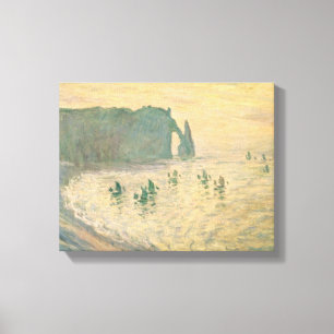 Lienzo Claude Monet el   los acantilados en Etretat, 1886
