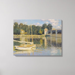 Lienzo Claude Monet El Puente de Argenteuil, 1874