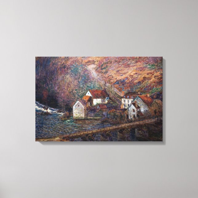 Lienzo Claude Monet - El puente en Vervy (Anverso)