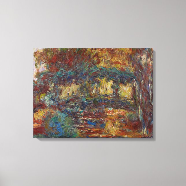 Lienzo Claude Monet | El puente japonés (Anverso)