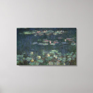 Lienzo Claude Monet el   Waterlilies: Reflexiones verdes