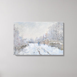 Lienzo Claude Monet - Escena de nieve en Argentina