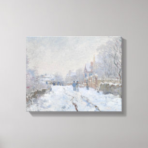 Lienzo Claude Monet - Escena de nieve en Argentina