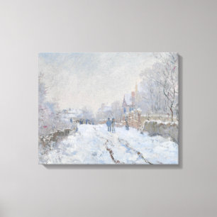 Lienzo Claude Monet - Escena de nieve en Argentina