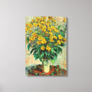 Lienzo Claude Monet - Flores de alcachofa de Jerusalén