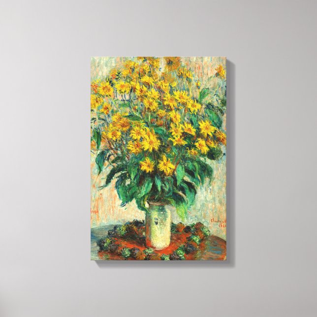 Lienzo Claude Monet - Flores de Tupinambo (Anverso)