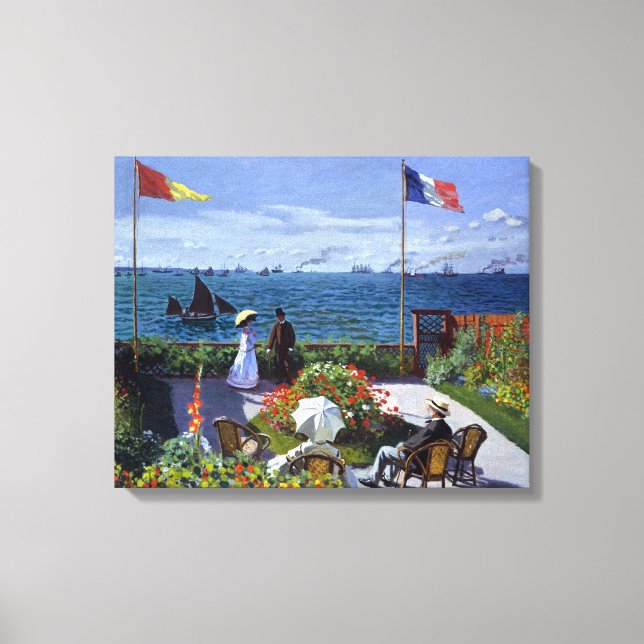 Lienzo Claude Monet Garden en Sainte-Adresse (Anverso)
