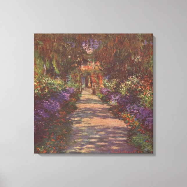 Lienzo Claude Monet – Gartenweg – 1902 (Anverso)