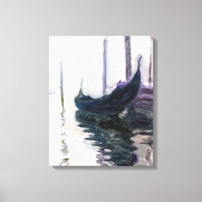 Lienzo Claude Monet Gondola en Venecia (Anverso)