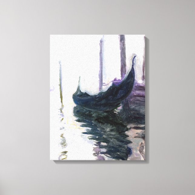 Lienzo Claude Monet Gondola en Venecia (Anverso)