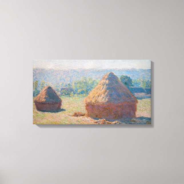 Lienzo Claude Monet - Haystacks, fin de verano (Anverso)