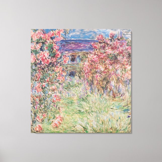 Lienzo Claude Monet - House Among Roses the - 1919 (Anverso)