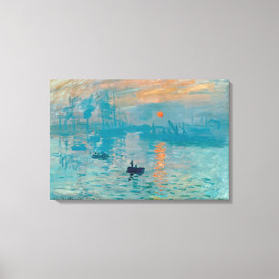 Lienzo CLAUDE MONET - impresión, salida del sol 1872