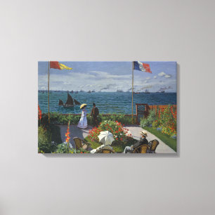 Lienzo Claude Monet - Jardín en Sainte-Adresse