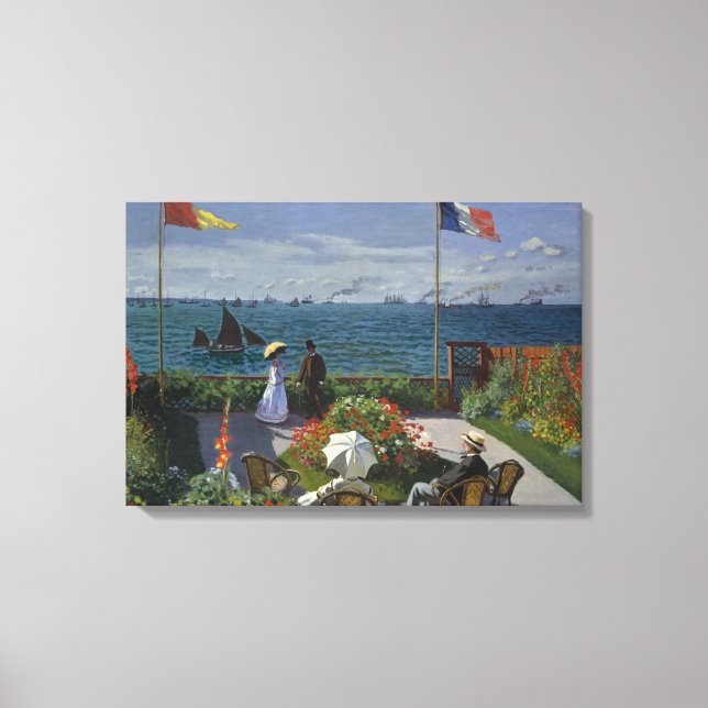 Lienzo Claude Monet - Jardín en Sainte-Adresse (Anverso)