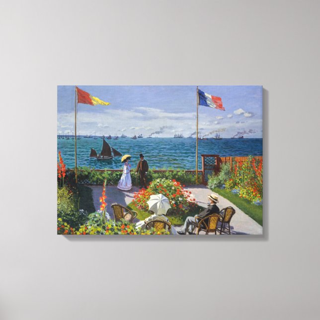 Lienzo Claude Monet - Jardín en Sainte-Adresse (Anverso)