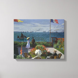 Lienzo Claude Monet - Jardín en Sainte-Adresse