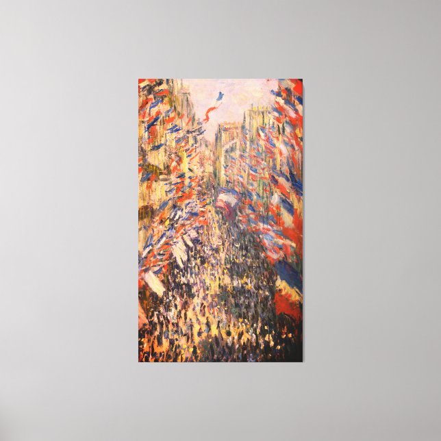 Lienzo Claude Monet - La Montorgueil rue à París Canvas - (Anverso)