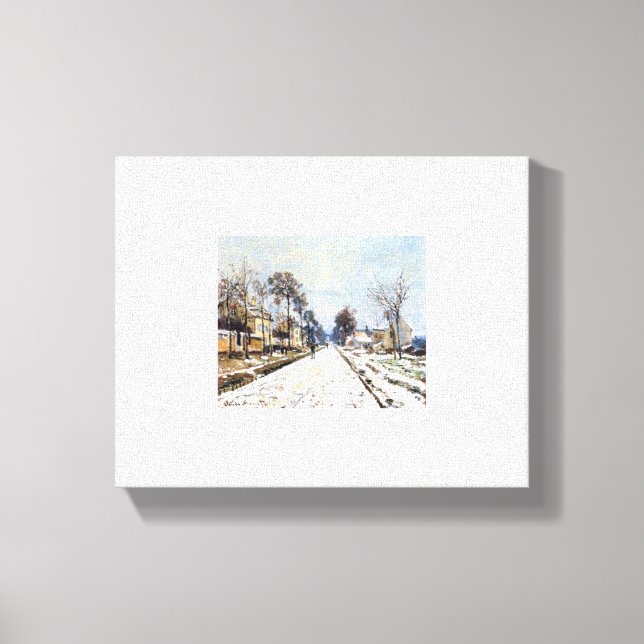 Lienzo Claude Monet La route de Versailles à Louvecienne (Anverso)