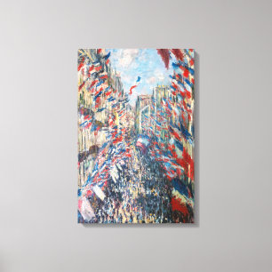 Lienzo Claude Monet - La Rue Montorgueil - París