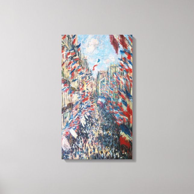 Lienzo Claude Monet - La Rue Montorgueil - París (Anverso)