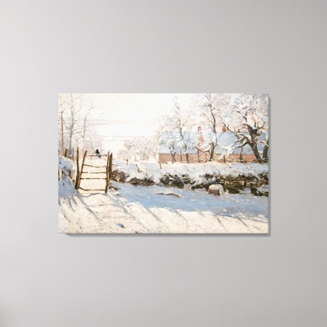 Lienzo Claude Monet - La Urraca (Anverso)