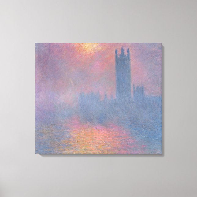 Lienzo Claude Monet | Las cámaras del Parlamento, Londres (Anverso)
