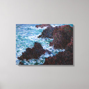 Lienzo Claude Monet - Las rocas en Belle-Ile, Costa Salva