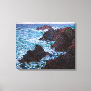Lienzo Claude Monet - Las rocas en Belle-Ile, Costa Salva