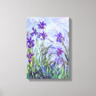 Lienzo Claude Monet - Lilac Irises / Iris Mauves