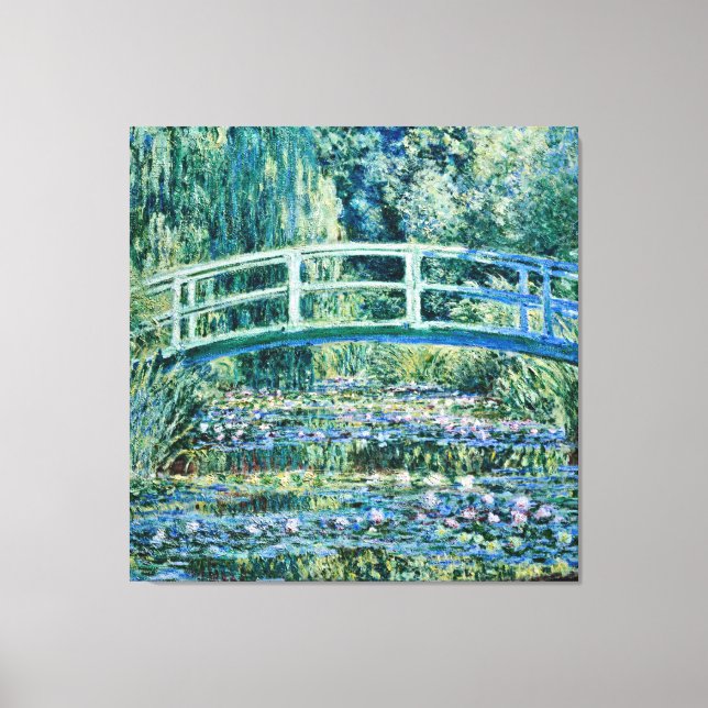 Lienzo Claude Monet - Lilis De Agua Y Puente Japonés (Anverso)