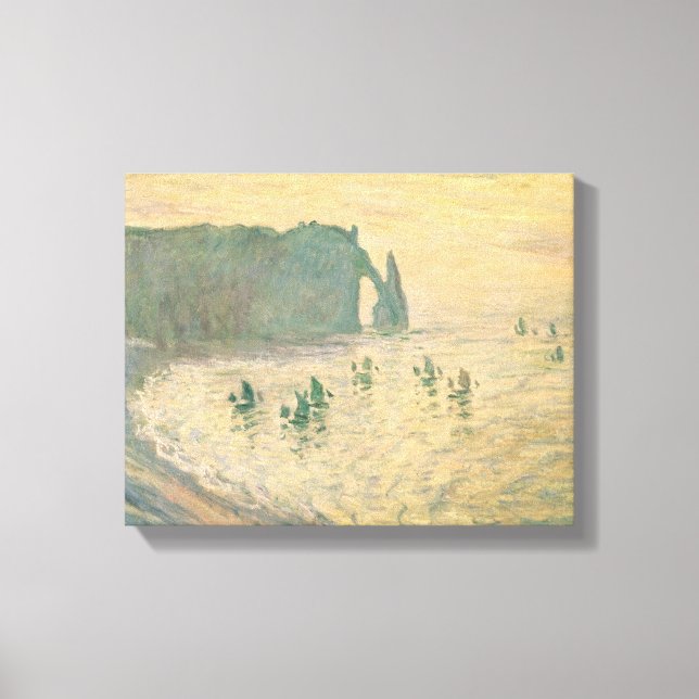 Lienzo Claude Monet | Los acantilados de Etretat, 1886 (Anverso)