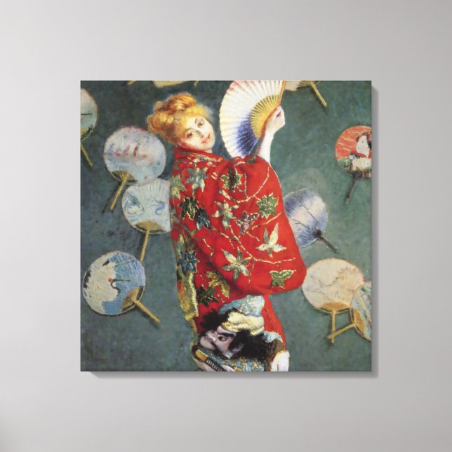 Lienzo Claude Monet - Madame Monet Usando Kimono (Anverso)
