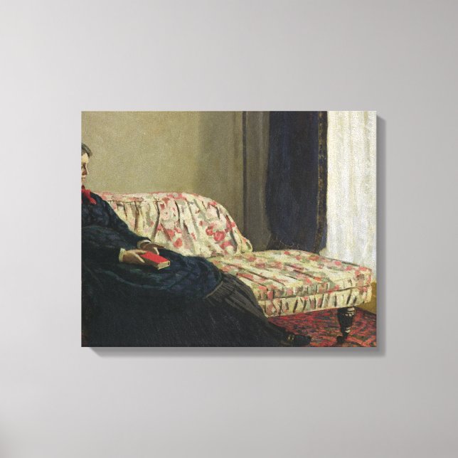 Lienzo Claude Monet | Meditación o Madame Monet (Anverso)
