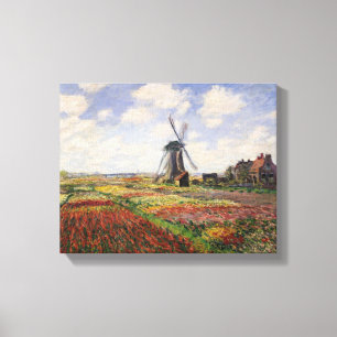Lienzo Claude Monet   Molino de viento Tulip Fields Rijns