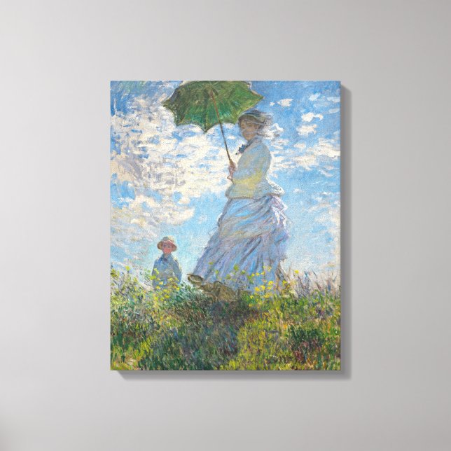 Lienzo Claude Monet | Mujer con Parasol (Anverso)