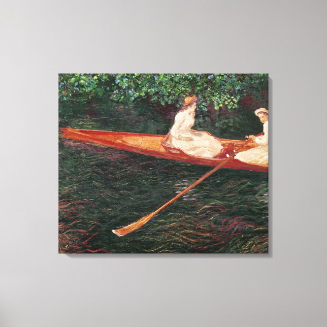 Lienzo Claude Monet | Navegación en el río Epte (Anverso)