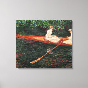 Lienzo Claude Monet   Navegación en el río Epte