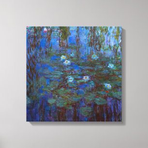 Lienzo Claude Monet - Nenúfares azules