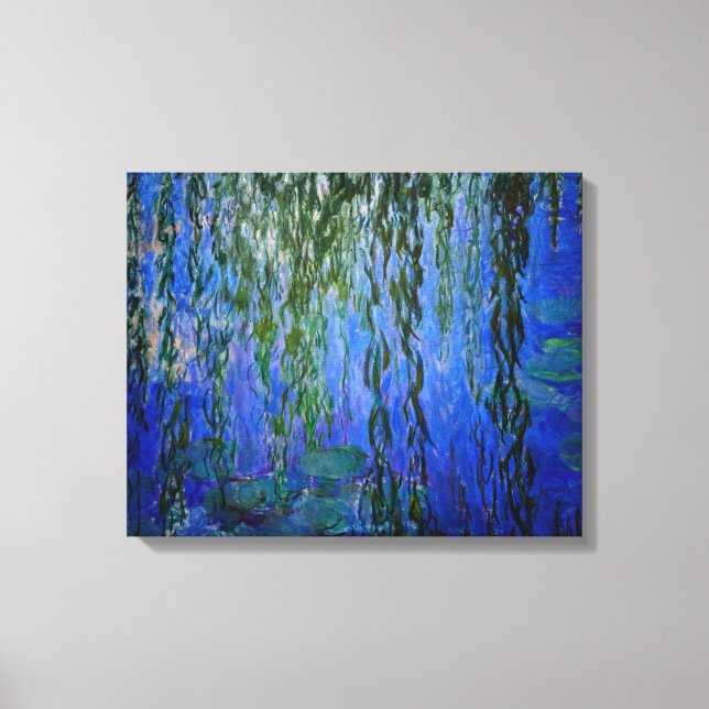 Lienzo Claude Monet - Nenúfares con sauce llorón (Anverso)