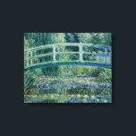 Lienzo Claude Monet - Nieves por el agua y puente japonés<br><div class="desc">Water Lilies y el Puente Japonés por Claude Monet, 1899. Claude Monet fue fundador de la pintura impresionista francesa, y el profesional más consistente y prolífico de la filosofía del movimiento de expresar las propias percepciones antes que la naturaleza, especialmente cuando se aplicaba a la pintura de paisaje al aire...</div>