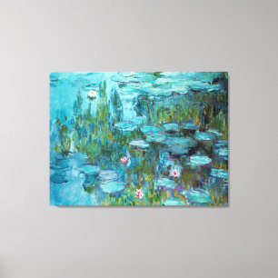 Lienzo Claude Monet Ninfas Nenúfares Flores Estanque