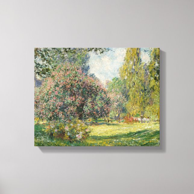 Lienzo Claude Monet - Paisaje: El Monceau del Parque (Anverso)