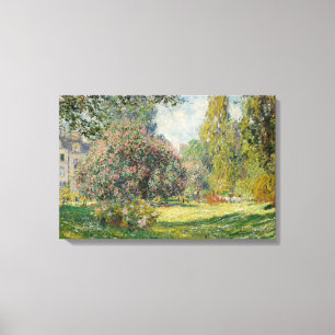 Lienzo Claude Monet - Paisaje: El Monceau del Parque