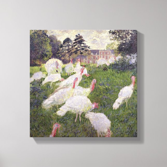 Lienzo Claude Monet | Pavos en el Chateau de Rottembourg (Anverso)